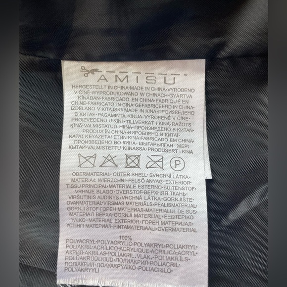 Amisu Faux Fur Zip Front Vest With Vegan Leather Trim, Size 10, Winter Holiday - Picture 9 of 10